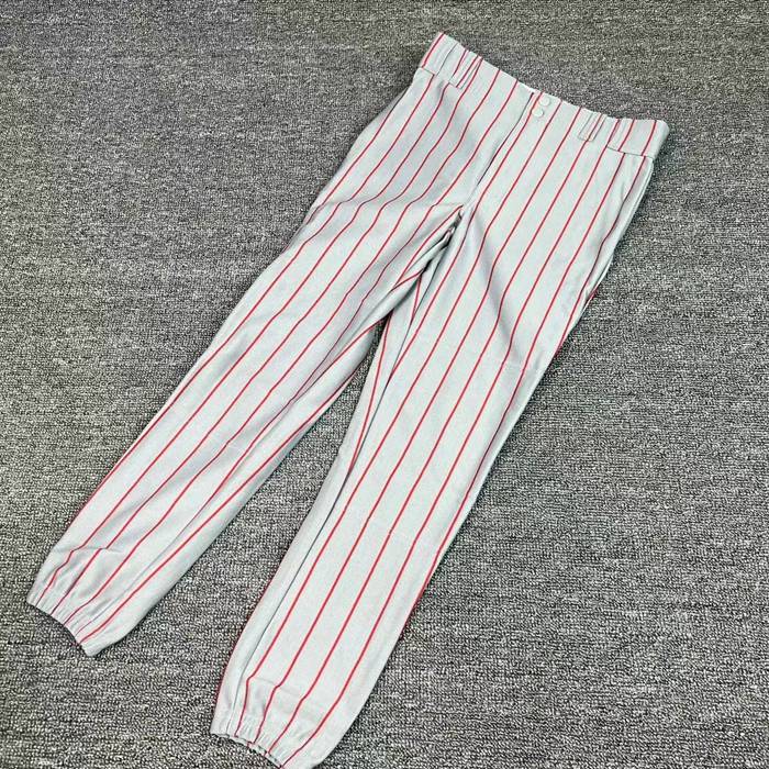 American striped white gray black strip red strip pants adult youth baseball pants fragmented ball pants