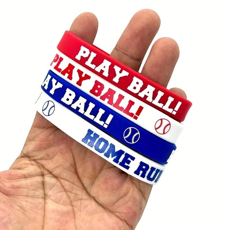 HOME RUN Baseball Bracelet Sports Silicone Wiring Botes Play Ball Club Theme Party Activity Gifts
