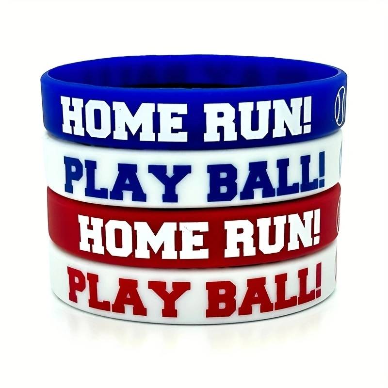 HOME RUN Baseball Bracelet Sports Silicone Wiring Botes Play Ball Club Theme Party Activity Gifts