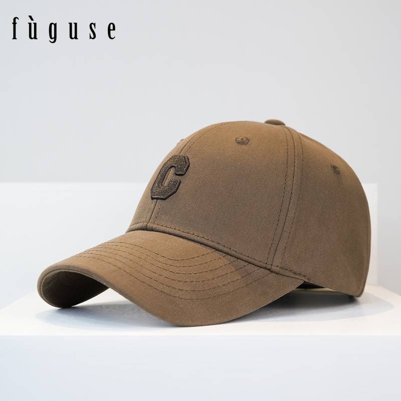 2024 spring and summer new product versatile embroidered C letters hard -top baseball hat men and women ins, leisure sunshade duck tongue cap