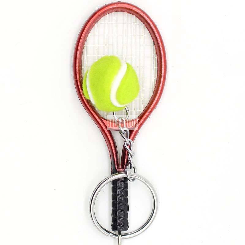 Red tennis racket+ball