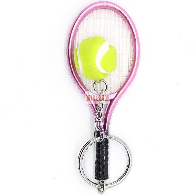 Pink tennis racket+ball