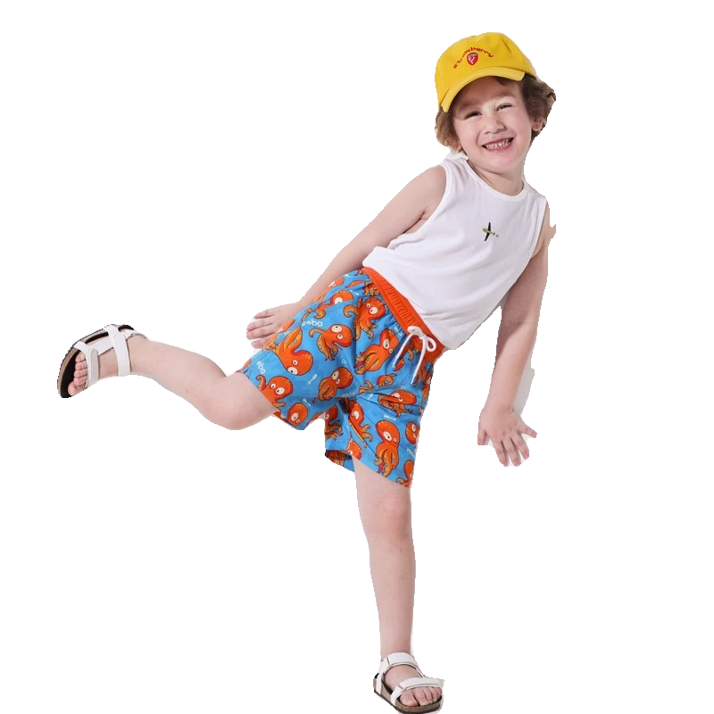 Voda beba children's swimming trousers beach pants boys and children, thin fast dry, medium big boy tights short pants splash waterproof