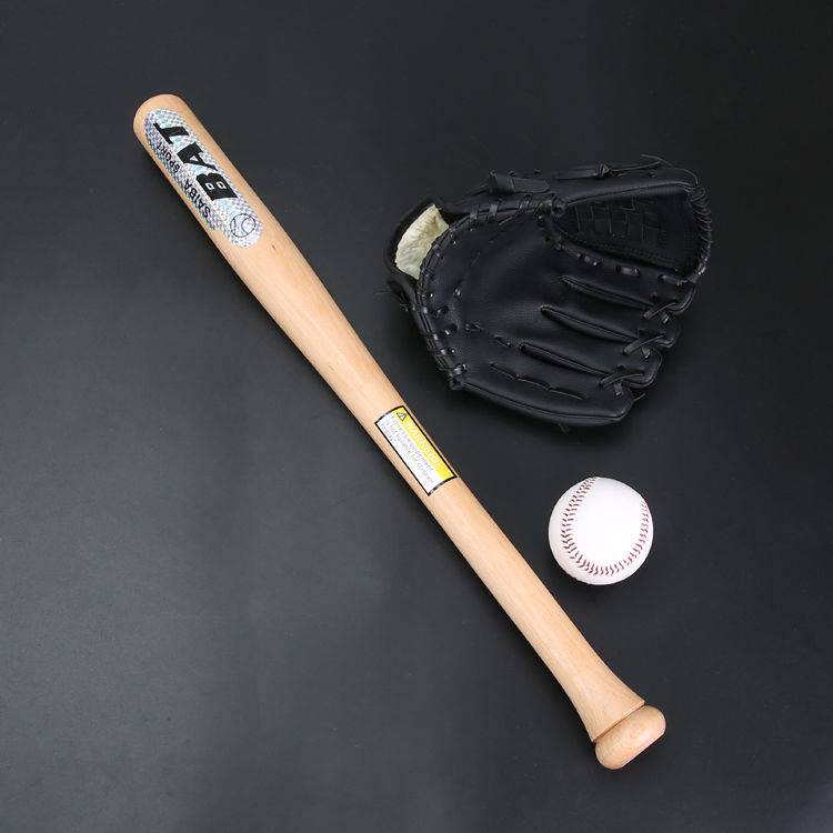 to collect bags for children, students student solid wood baseball combination set baseball stick+baseball gloves+baseball