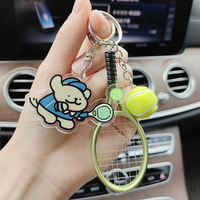 Sports dog tennis+green tennis