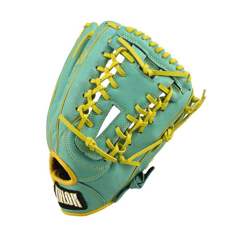 Baseball gloves adult children's baseball inside and outside wild leather pitcher youth training school soft and hard equipment