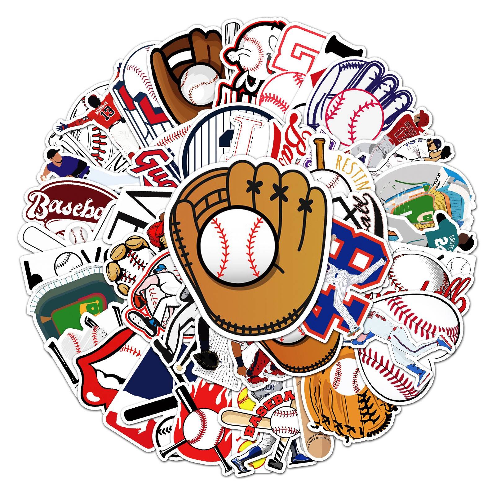 Baseball Family New Baseball Graffiti Poster Waterproof Luggage Launles Board Water Cup Water Cup Customized Customization