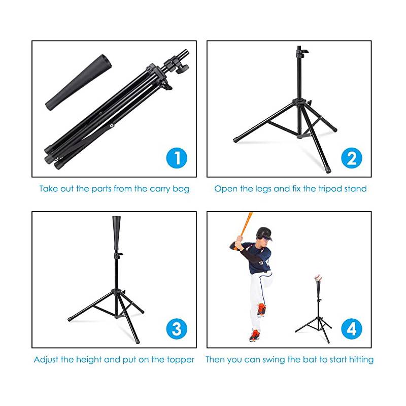 Portable baseball strike seat T seat for children adult single training equipment baseball baseball practice ball support
