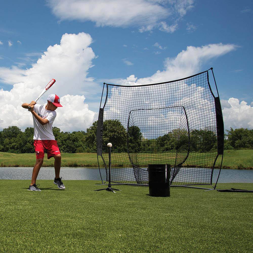 Portable baseball network pitching Jiugongge crackdown training network T baseball baseball pitcher L -shaped plane practice