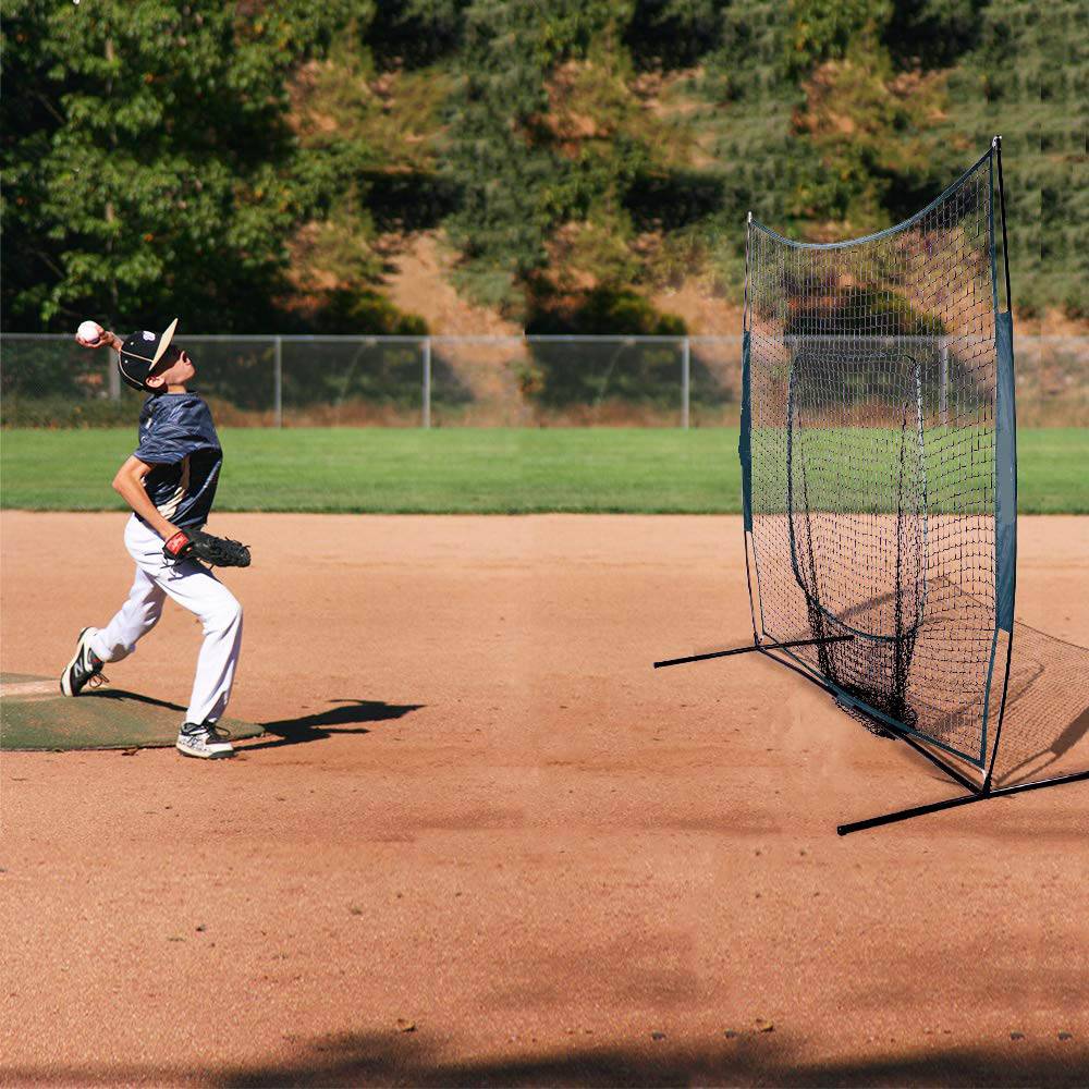 Portable baseball network pitching Jiugongge crackdown training network T baseball baseball pitcher L -shaped plane practice