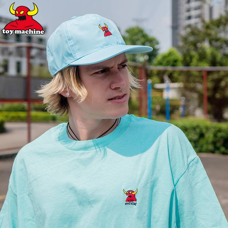 55 skateboard shop TOY MACHINE Hat Men's Women and Women Candie Hip Hop Hop Sports Muslie Black Hat Genuine