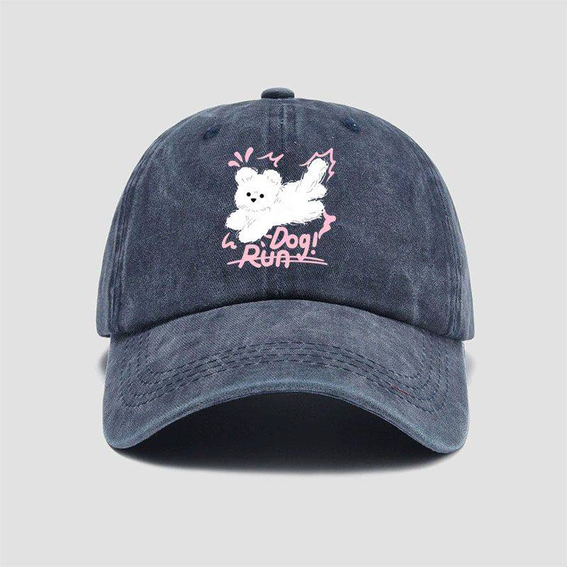 Chao brand fun puppy American baseball hat retro fascinating men and women cute shade washing as old hat thin