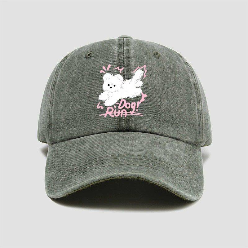 Chao brand fun puppy American baseball hat retro fascinating men and women cute shade washing as old hat thin