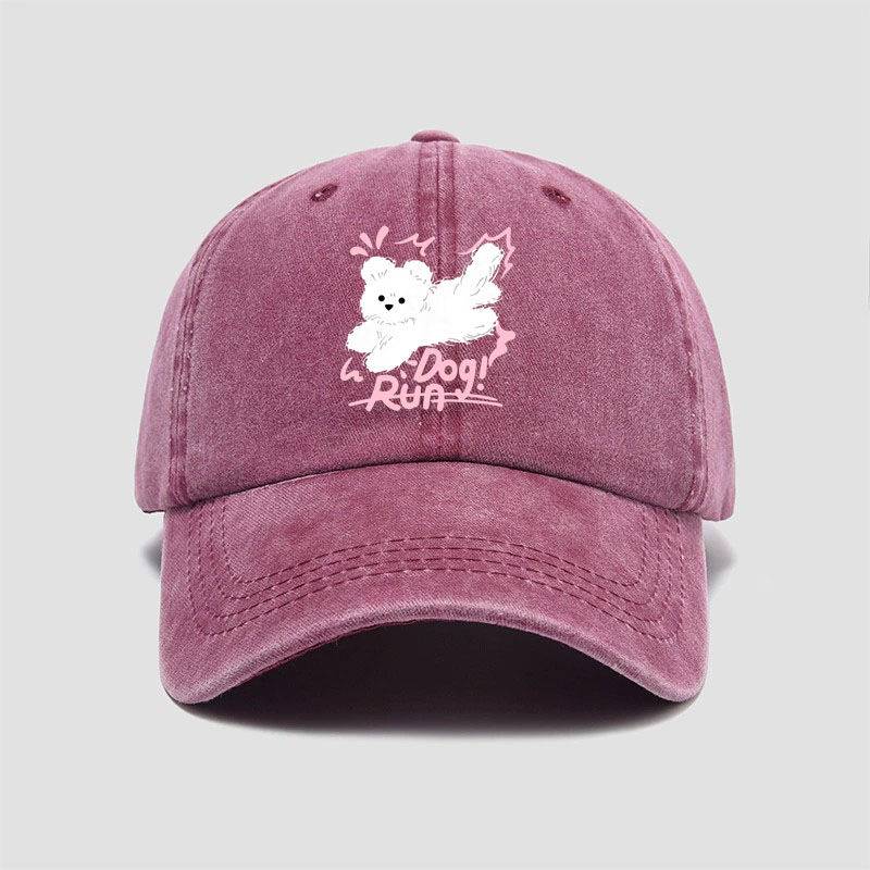 Chao brand fun puppy American baseball hat retro fascinating men and women cute shade washing as old hat thin
