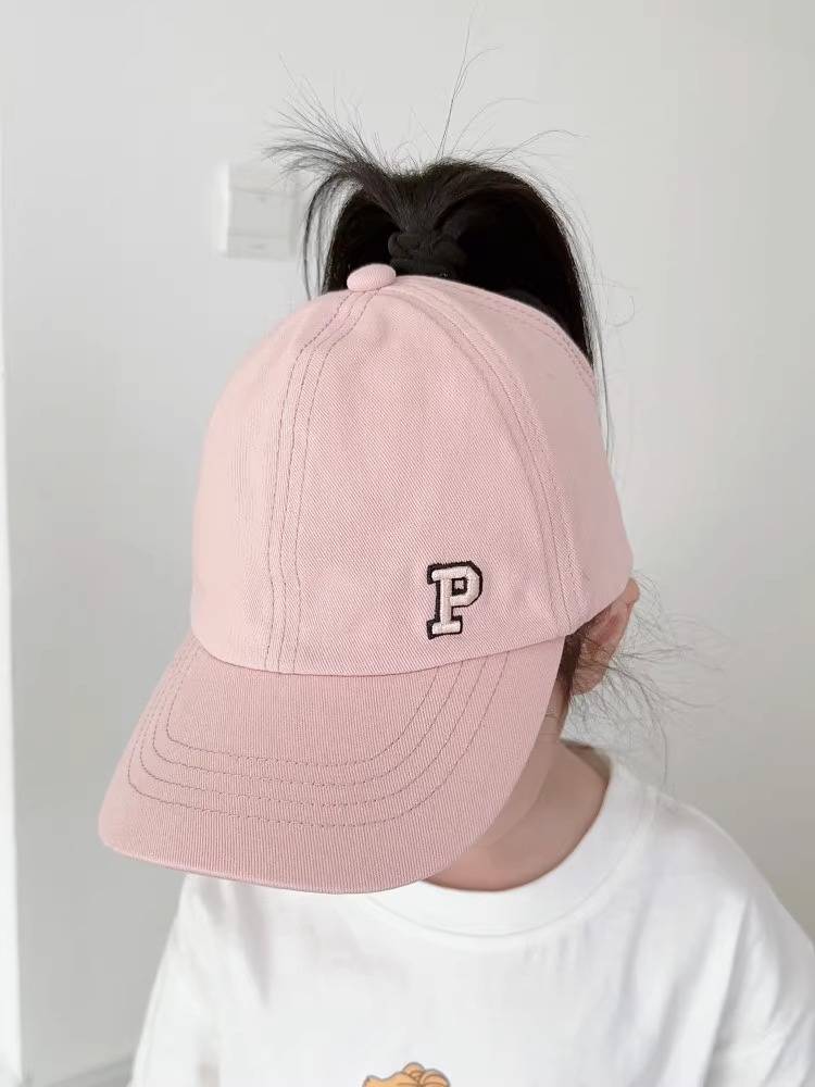 Children's hat baseball girl can taboos high ponytail sun hat summer sunscreen empty top peaked hat female treasure sun hat