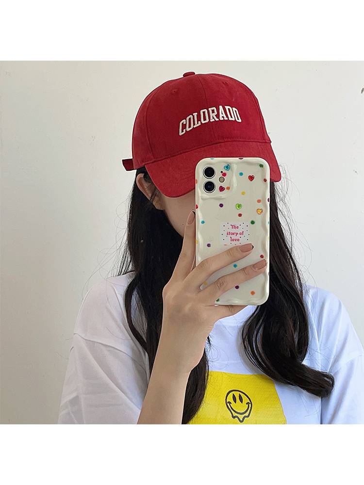 Deep -top wine red peaked hats big head circumference face faces, small sunshine, American baseball hat 2024 new A005