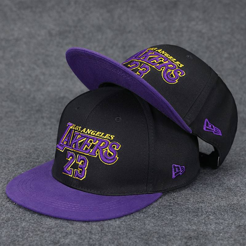 NBA embroidered hat Men and women Lakers team peaked cap flat tongue cheeks than flat hats baseball cap