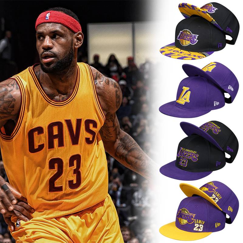 NBA embroidered hat Men and women Lakers team peaked cap flat tongue cheeks than flat hats baseball cap
