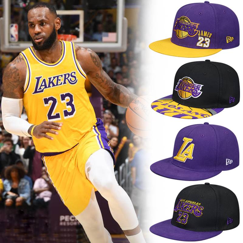 NBA embroidered hat Men and women Lakers team peaked cap flat tongue cheeks than flat hats baseball cap