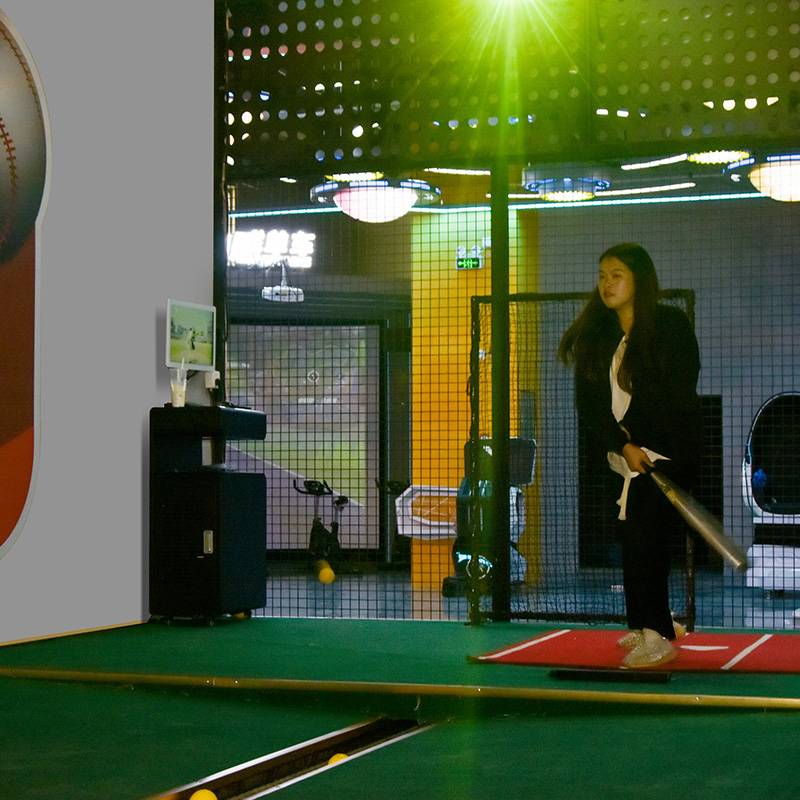 Indoor VR Baseball Stadium AI Simulation Experience Hall Interactive Projection Automatic Series Sports Equipment