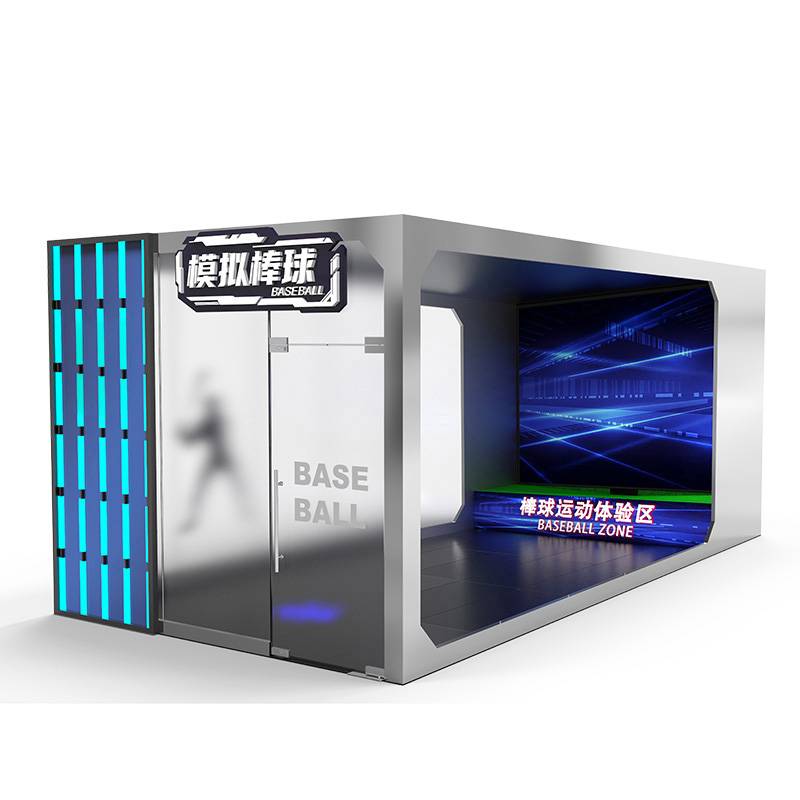 Indoor VR Baseball Stadium AI Simulation Experience Hall Interactive Projection Automatic Series Sports Equipment