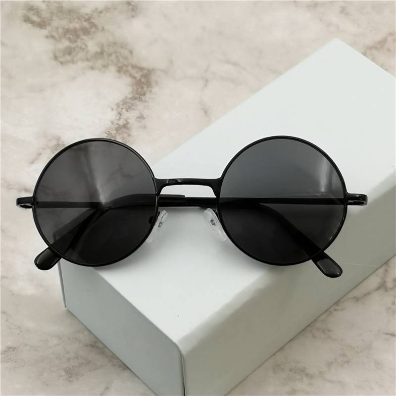 Children's sunglasses Children, baby, retro metal small circular sunglasses cute boy cute little glasses trendy girl