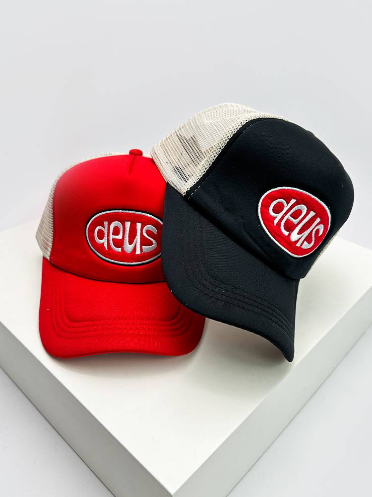 New American retro letter Printing baseball cap Men's shaded breathable motorcycle outdoor hip hip -hop modern half net cap