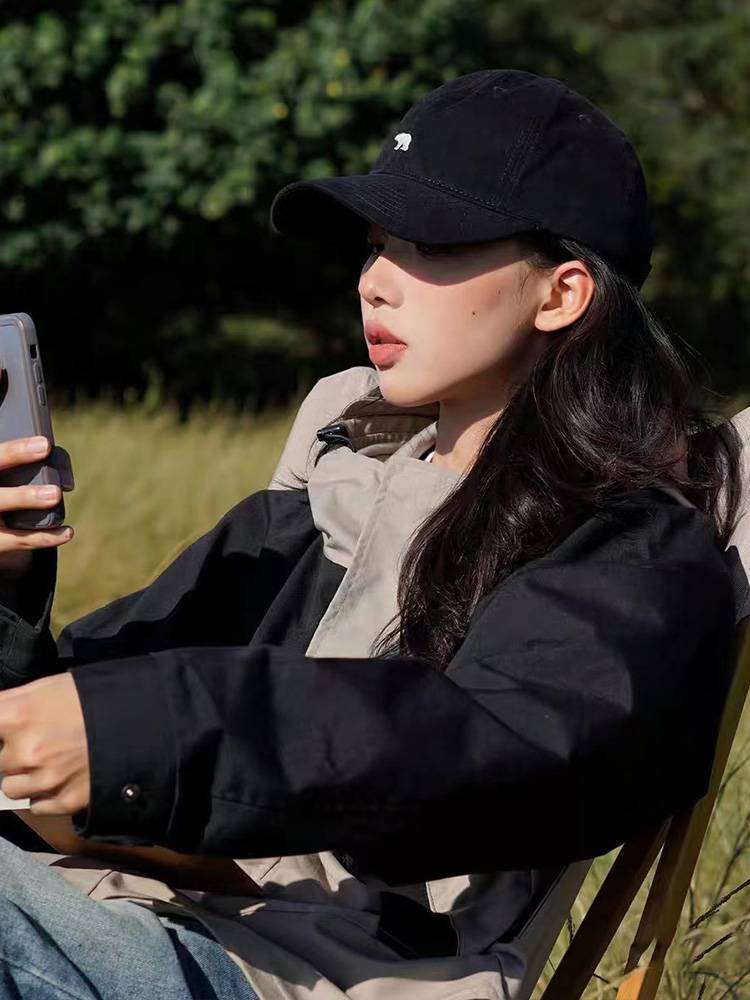 Baseball cap female model 2024 new models increase deepening face, small head enclosure hat soft top men's peaked cap embroidery