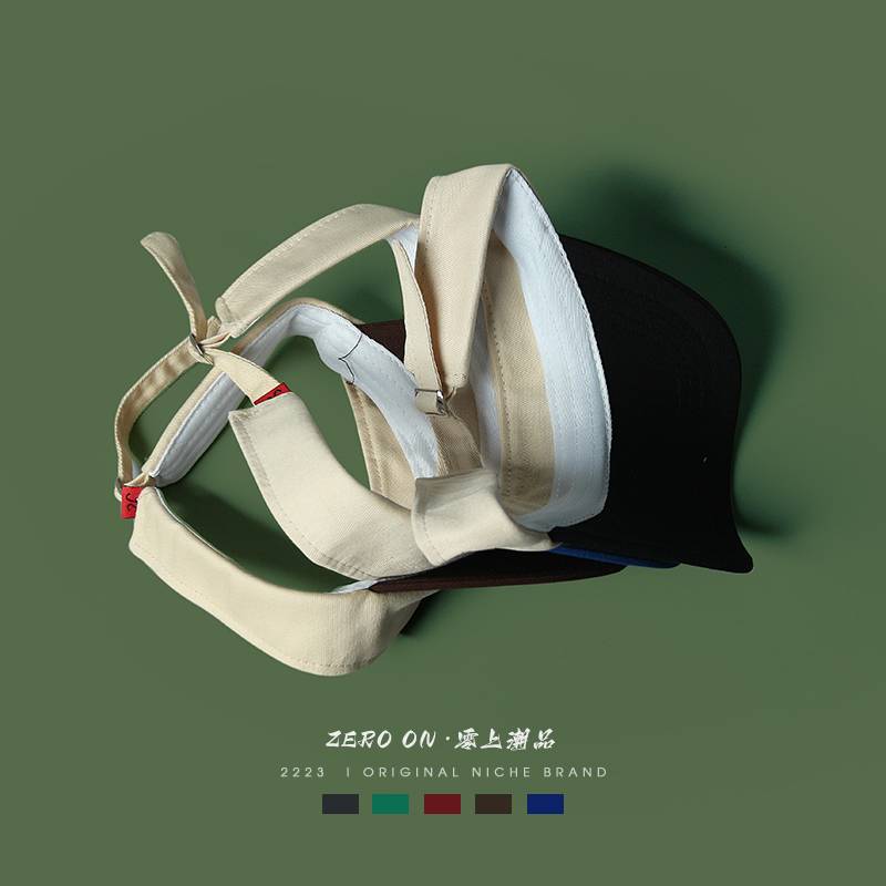 Hat summer men's top baseball hat Men empty top peaked hat Male and women's sunscreen sun hat tennis hat tide