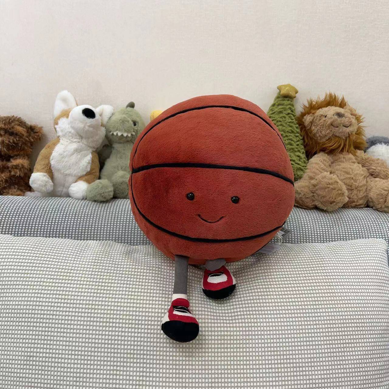 Spot jellycat basketball football badminton tennis baseball golf table tennis racket pendant doll