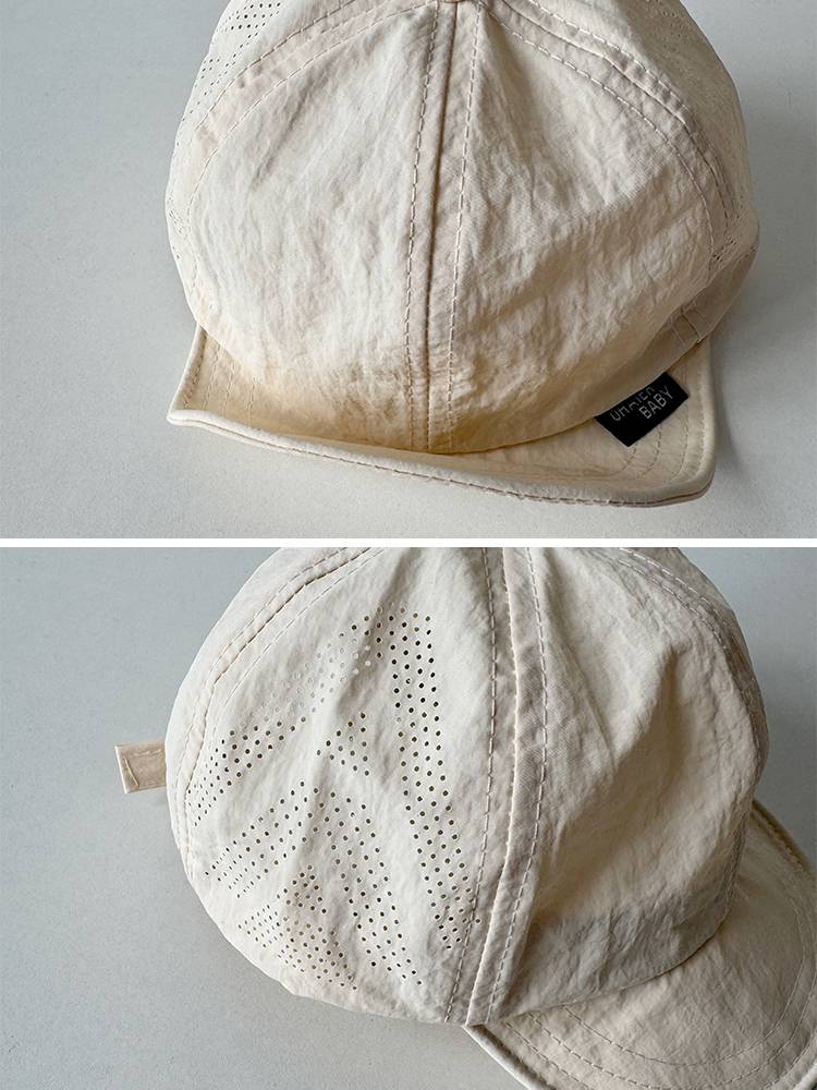 2024 new fast -drying male and female baby peaked hats summer thin breathable sunscreen cover solar children baseball hat