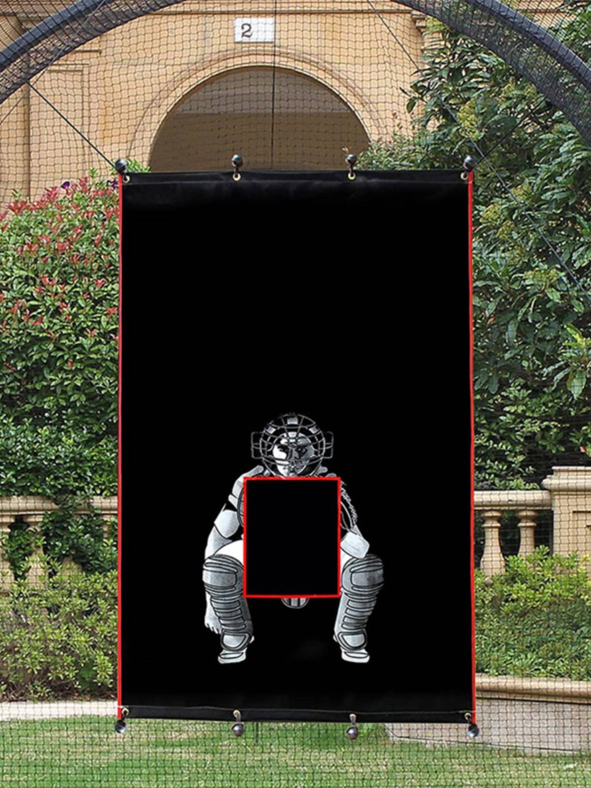 SOEZMM baseball strike cage target cloth 6*4FT personal training elastic rebound 8 eight -clap buckle+loose rope