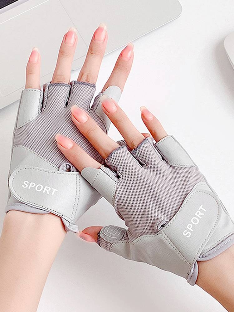 Fitness gloves Women's skipping sports anti -sliding gloves, abrasion resistance, cocoon equipment training wrist care professional riding semi -finger
