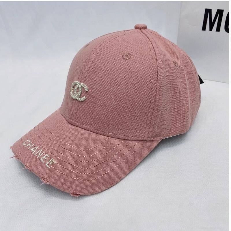 The same star double C embroidery letter hard top baseball cap big head widen female ins incense wind shade male peaked cap