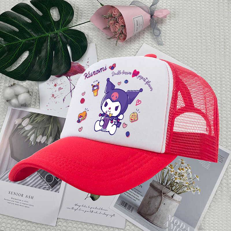 Sanlou Kuromi hat, wide eaves in summer, sunscreen hats, primary school student outdoor peaked cap baseball hats, girls