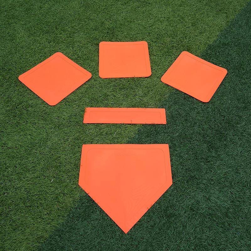 Rubber baseball barrier pack waterproof and environmentally friendly wear -resistant home base pad 5 -piece anti -pitcher mats baseball stadium supplies