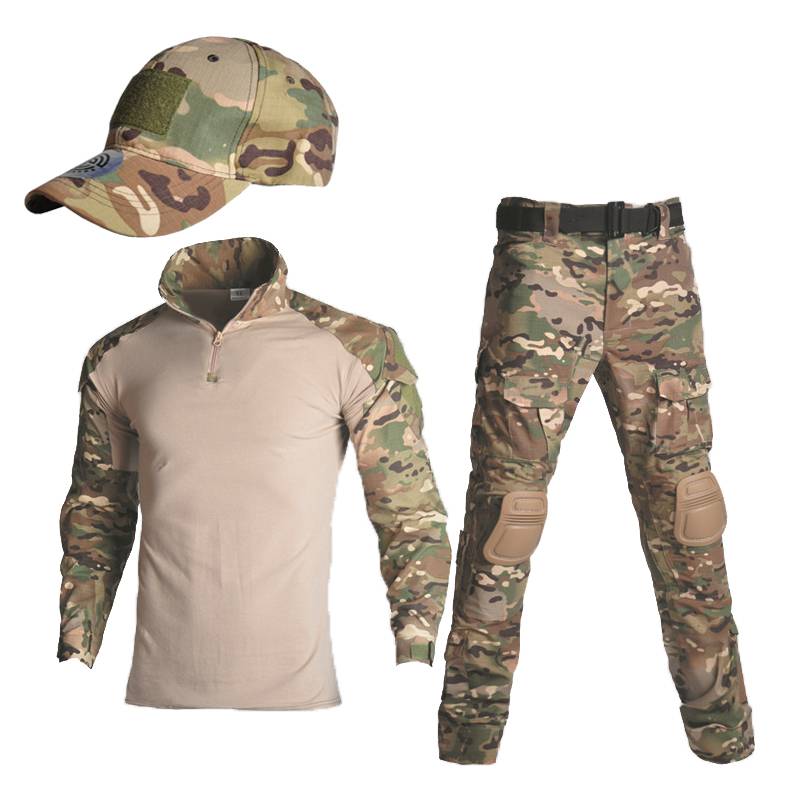 Outdoor frog clothing tactical set men's and women's group CS expansion of workers wear -resistant fan camouflage instructor military training performance service