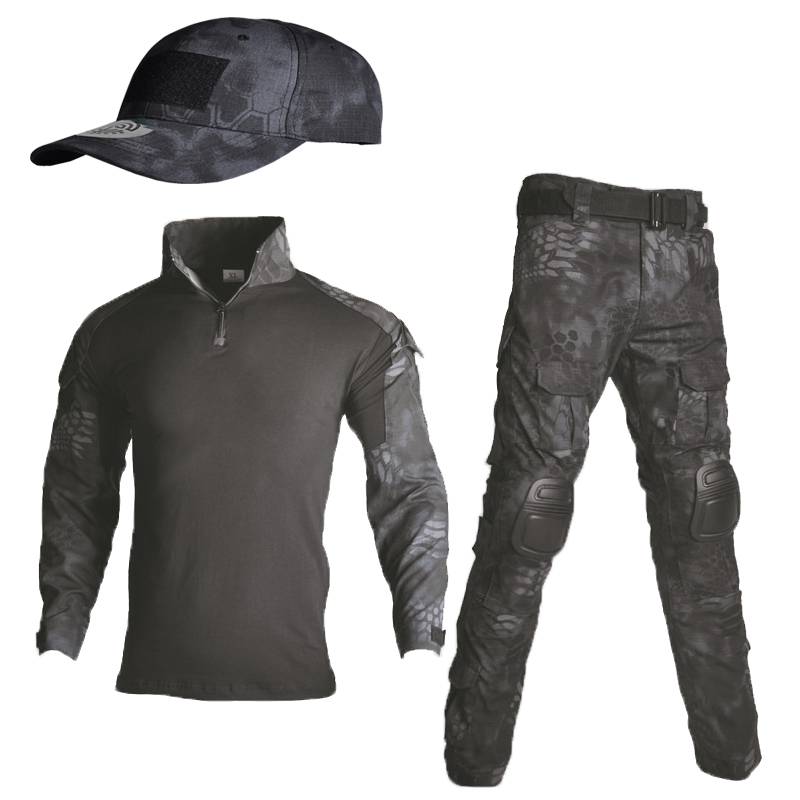 Outdoor frog clothing tactical set men's and women's group CS expansion of workers wear -resistant fan camouflage instructor military training performance service
