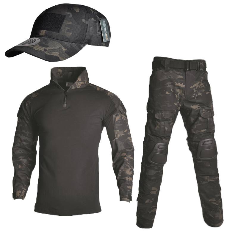 Outdoor frog clothing tactical set men's and women's group CS expansion of workers wear -resistant fan camouflage instructor military training performance service
