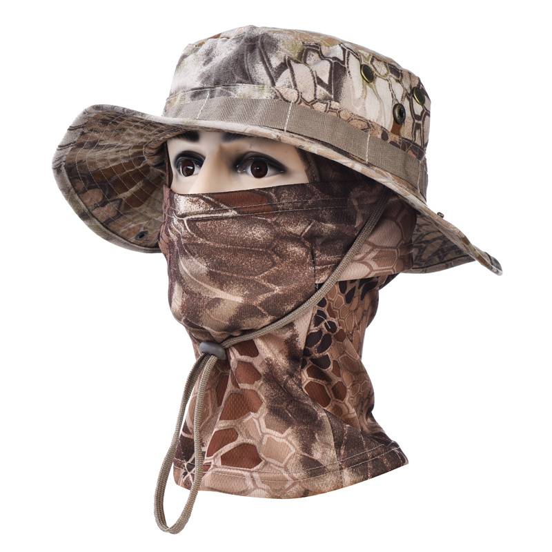 Round -edge hat set (desert python pattern) Give ice sleeve