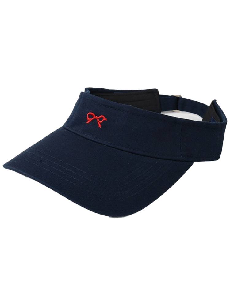 Running bikes don't blow up the sunscreen emptiness of a woman's baseball cap