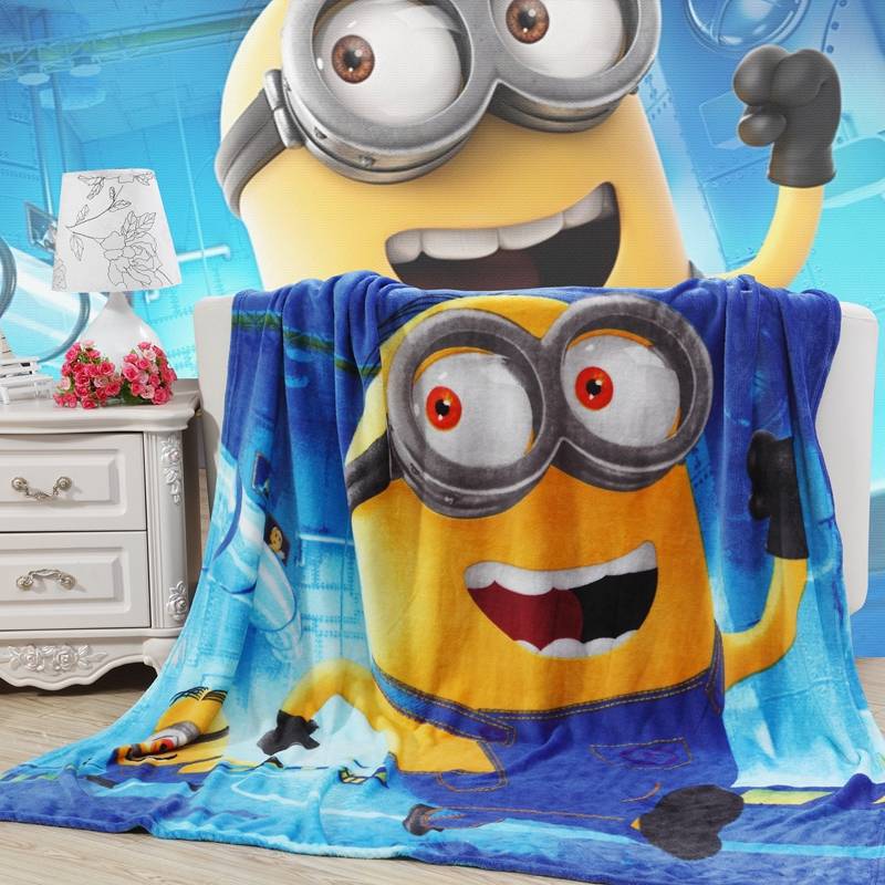 Spring and autumn blankets Towel blanket Single blanket velvet Beds Single Baby Baby Cartoon Coral Velvet Piece Free Lai Lai Emperor