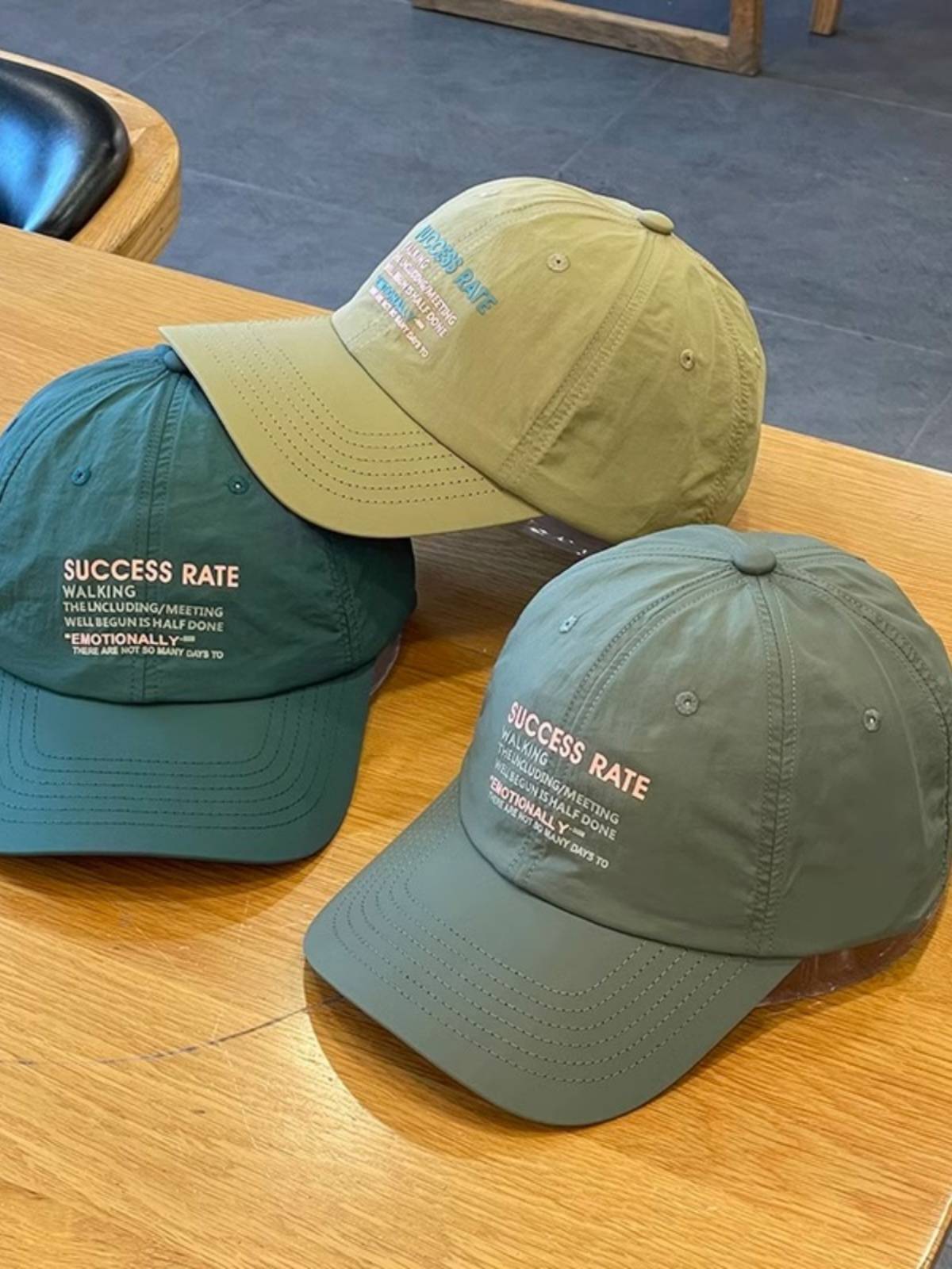 Skinny sports hats dry in summer sundown caps, boys and girls with a baseball cap for a couple
