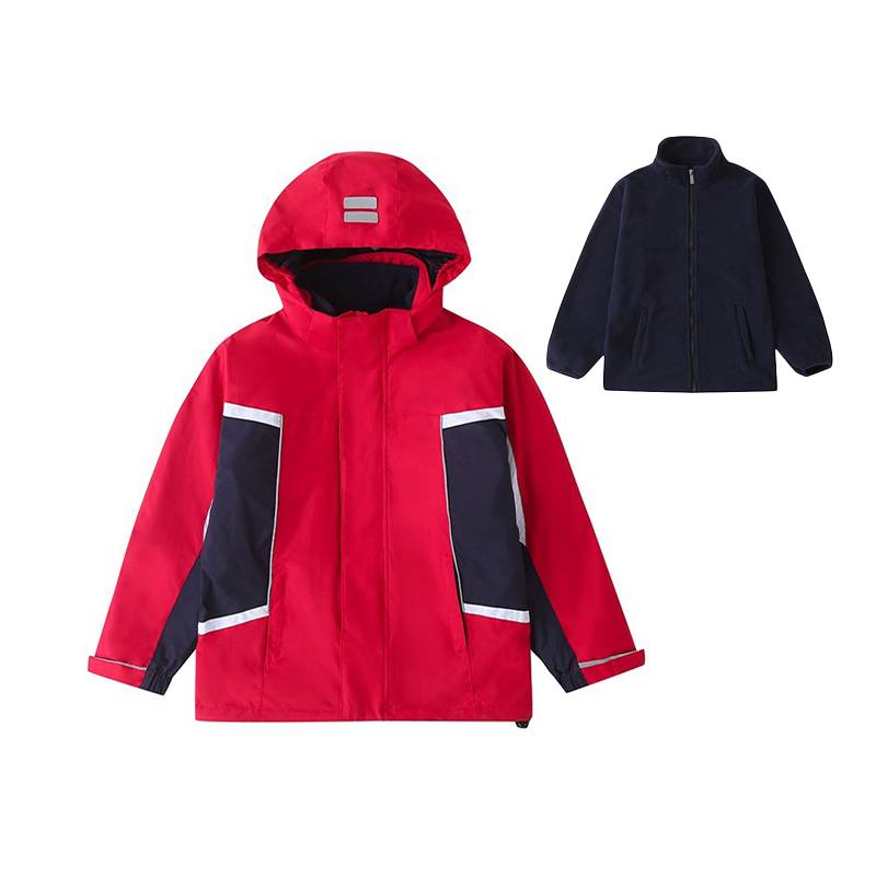 Peking University Peiwen School student school uniform summer short -sleeved shorts thin spring, autumn and winter clothes plus velvete baseball jacket