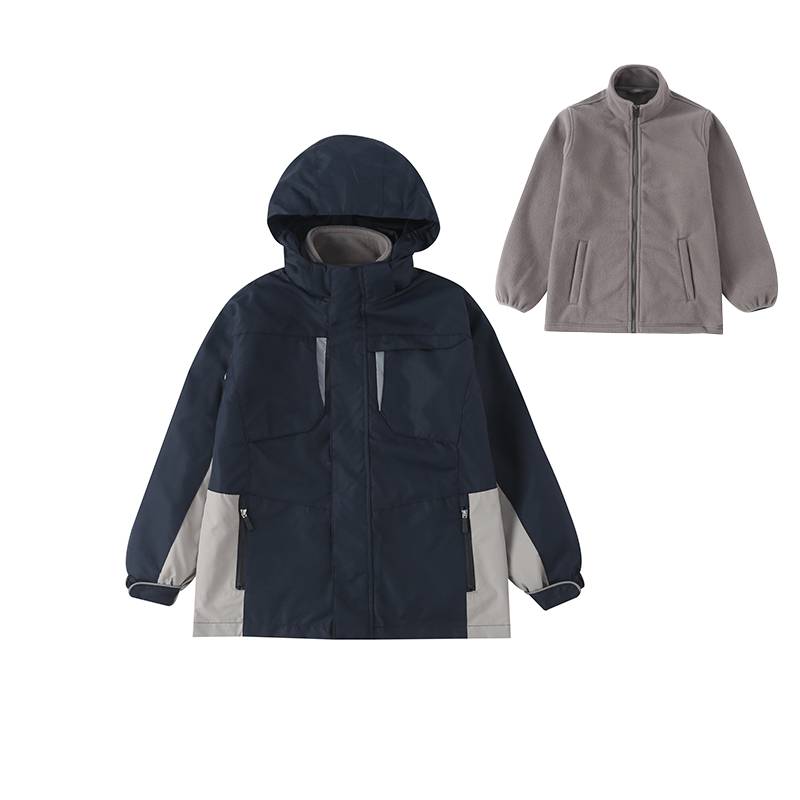 Peking University Peiwen School student school uniform summer short -sleeved shorts thin spring, autumn and winter clothes plus velvete baseball jacket