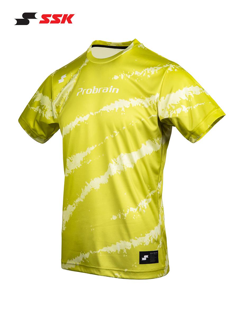 Japan SSK sports T -shirt round neck short -sleeved men's training running fitness, sweat, breathable, light slim baseball