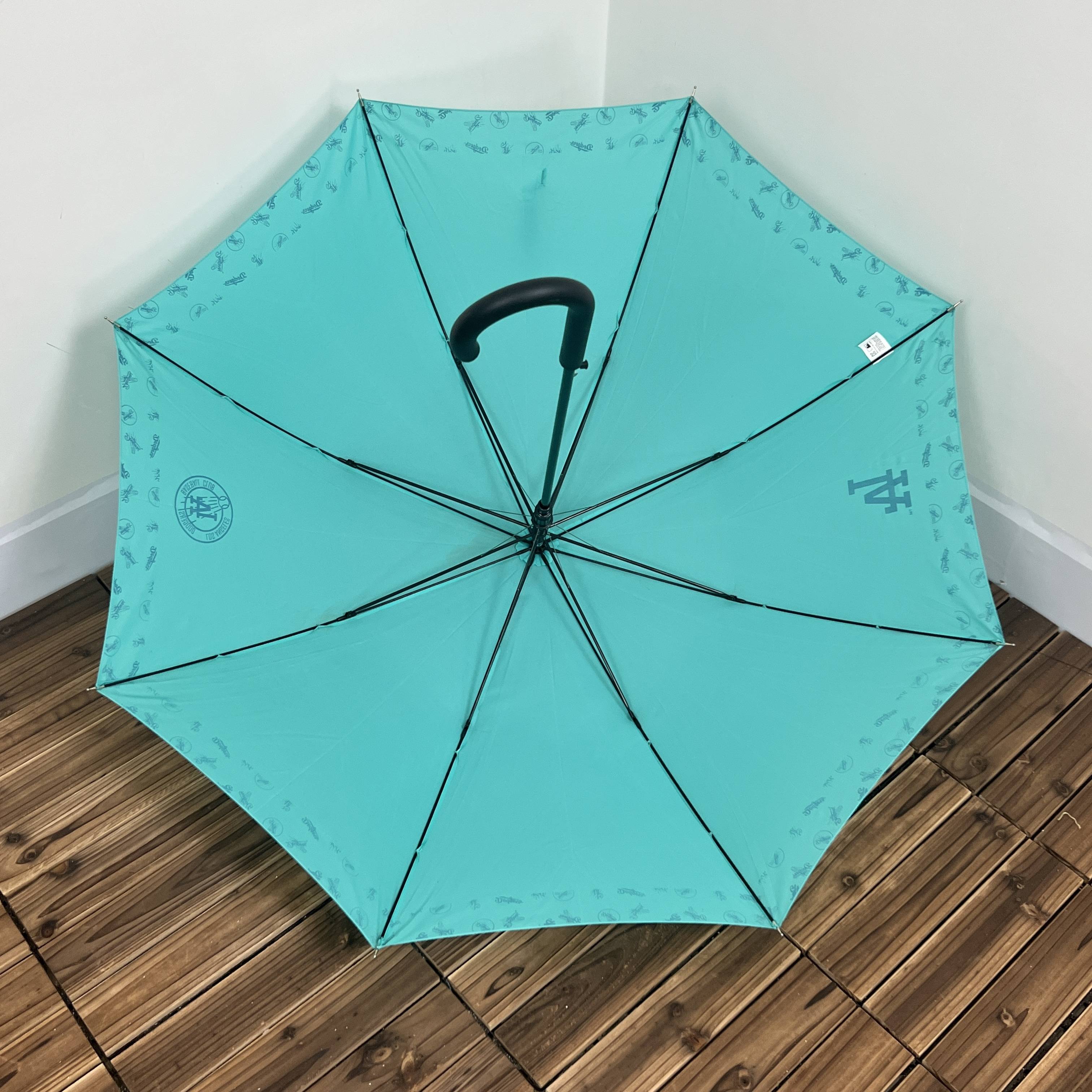 Tide brand Korea LA Baseball League Blue Long Handle Automatic Fiber Wind Wind Dry Adult Student Network Red Umbrella