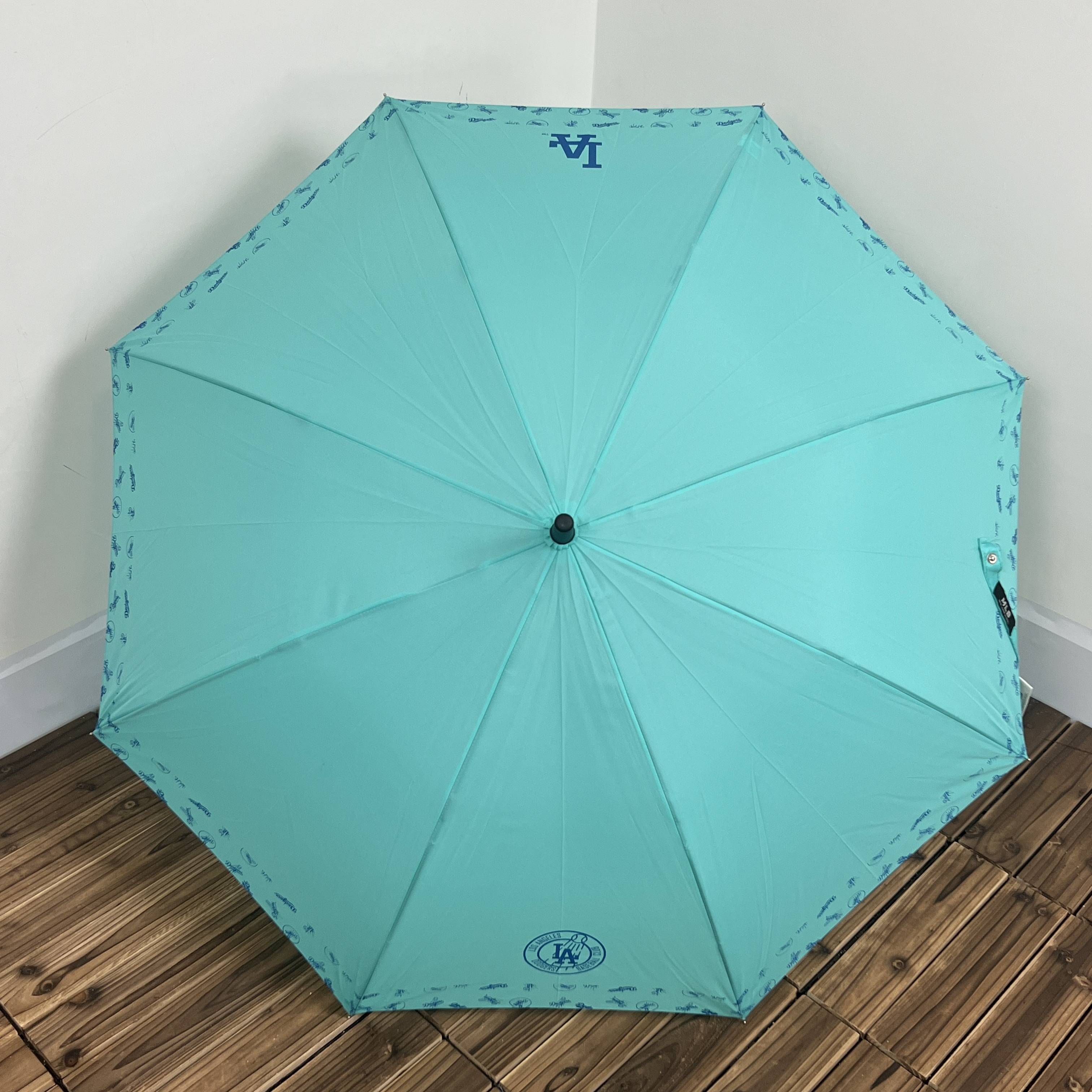Tide brand Korea LA Baseball League Blue Long Handle Automatic Fiber Wind Wind Dry Adult Student Network Red Umbrella