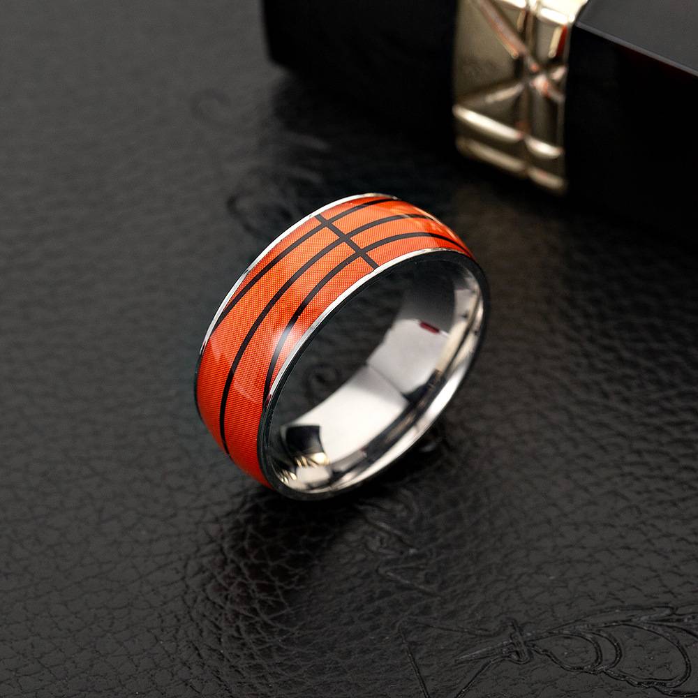 Cross-border supply, football basketball, titanium ring