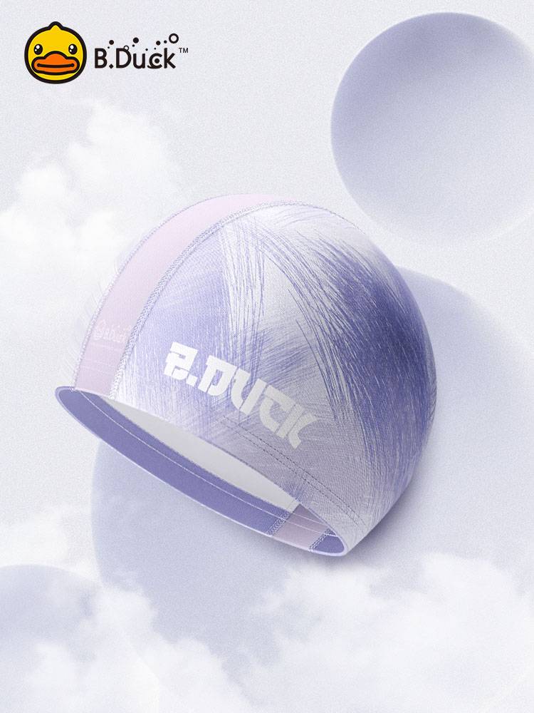 B.Duck hats Men and women adult ear protection ears and head sunscreen fabric swimming hats big head circumference 2024 new models